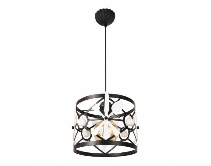 Висяща лампа Patchway черна / бяла 1 x E27 []
