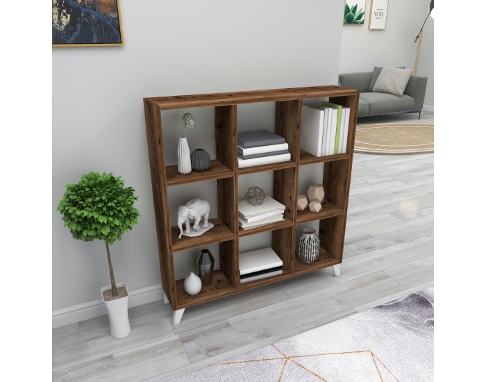 Стоящ рафт Svedala 88x88x20 см дъб, антик []