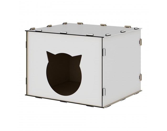 Котешка къща Elba 30x40x35 см бяла []