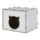 Котешка къща Elba 30x40x35 см бяла []