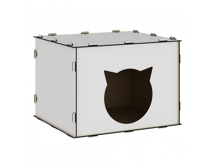 Котешка къща Elba 30x40x35 см бяла []