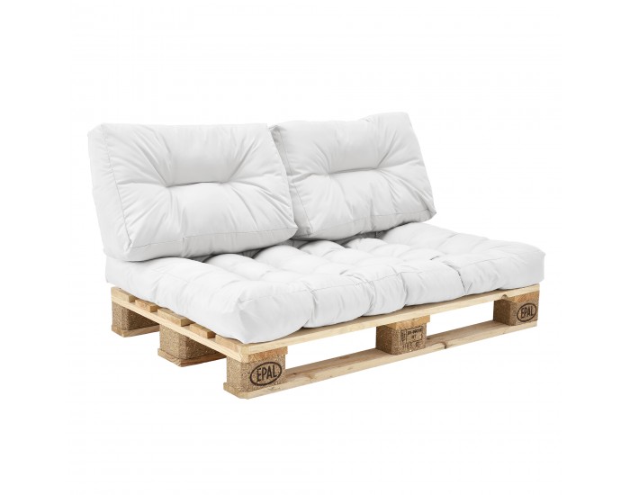 Облегалка за мебели от палети Comfy 40x60x12 см бяла