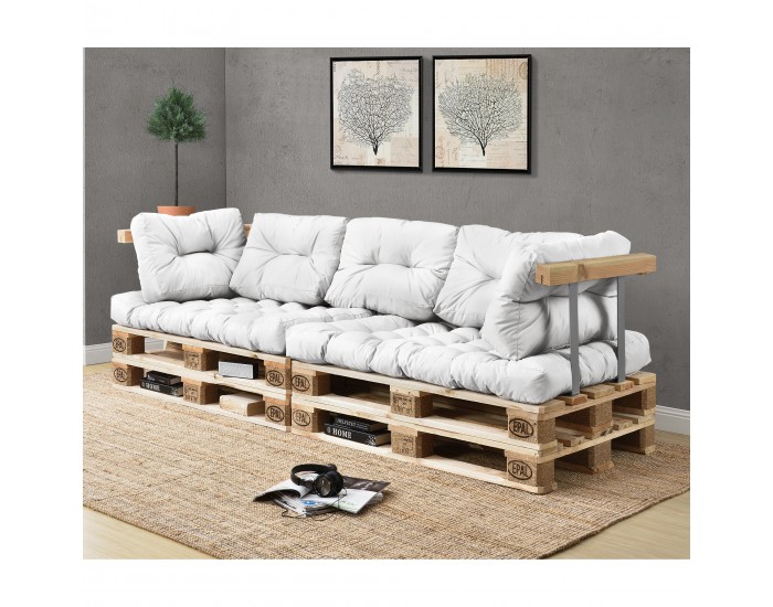 Облегалка за мебели от палети Comfy 40x60x12 см бяла