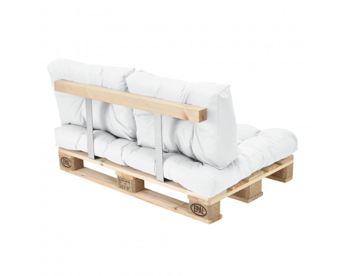 Облегалка за мебели от палети Comfy 40x60x12 см бяла