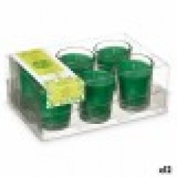 Комплект Ароматни Свещи 16 x 6,5 x 11 cm (12 броя) Чаша Бамбук - Ароматизатори
