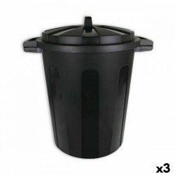 Кошче за Боклук Dem 70 L Черен 56 x 45 x 60 cm (3 броя) - Офис