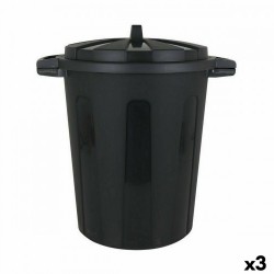 Кошче за Боклук Dem 100 L Черен 64 x 54 x 68 cm (3 броя) - Офис