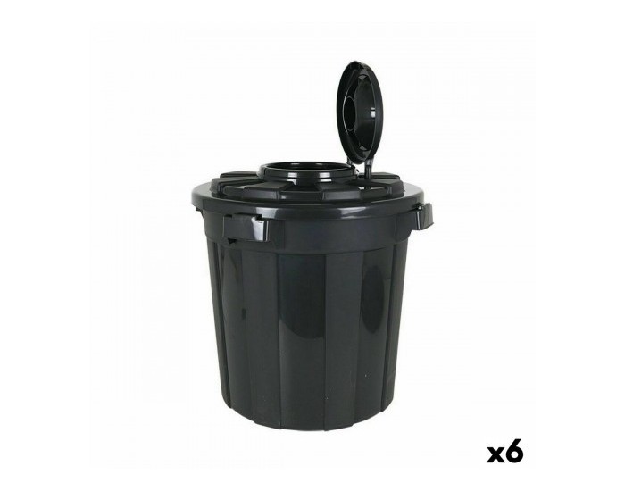 Кошче за Боклук Dem Hop 50 L Черен 49,5 x 49,5 x 50 cm (6 броя) Кошче за Боклук Dem Hop 50 L Черен 49,5 x 49,5 x 50 cm (6 броя)