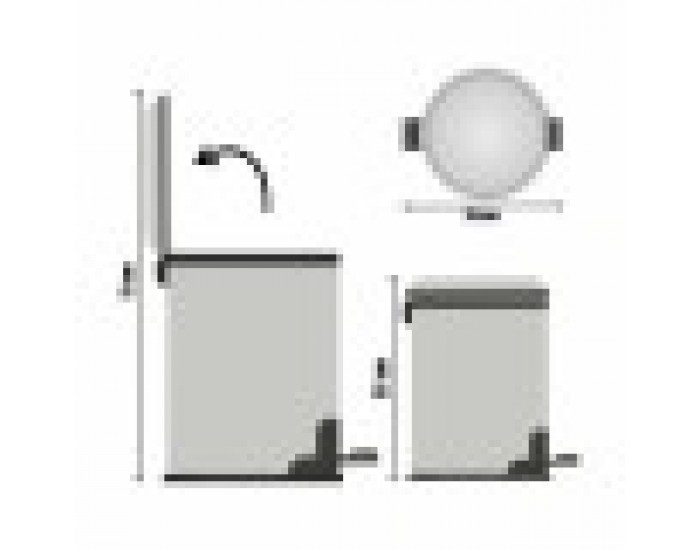 Кошче с педал Berilo B0010-7L Сребрист Неръждаема стомана Пластмаса 7 L (4 броя) Кошче с педал Berilo B0010-7L Сребрист Неръждаема стомана Пластмаса 7 L (4 броя)