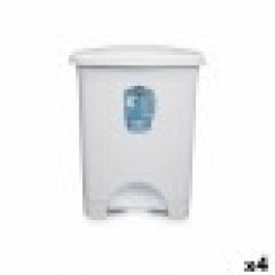 Кошче с педал Бял Пластмаса 30 L (4 броя) - Офис