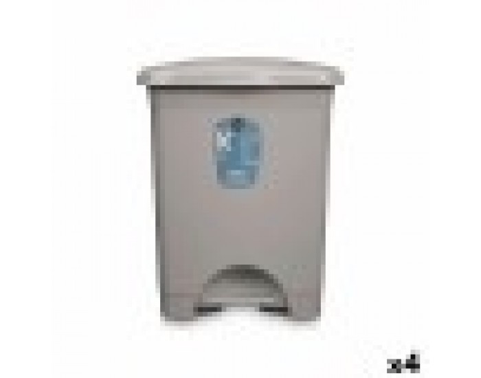 Кошче с педал Сив Пластмаса 30 L (4 броя) Кошче с педал Сив Пластмаса 30 L (4 броя)