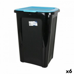 Кошче за Боклук Tontarelli Coverline Син 44 L Черен 38,5 x 34,5 x 54,5 cm (6 броя) - Офис