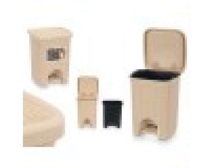 Кошче за боклук Stefanplast 30134 Бежов Пластмаса 6 L (6 броя) Кошче за боклук Stefanplast 30134 Бежов Пластмаса 6 L (6 броя)