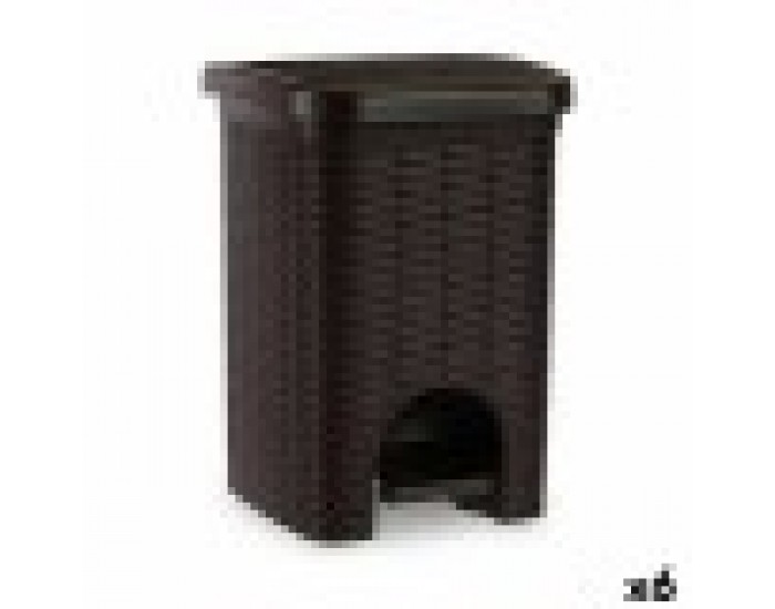 Кошче с педал Stefanplast Elegance Кафяв Пластмаса 6 L 20,5 x 28 x 20,5 cm (6 броя) Кошче с педал Stefanplast Elegance Кафяв Пластмаса 6 L 20,5 x 28 x 20,5 cm (6 броя)