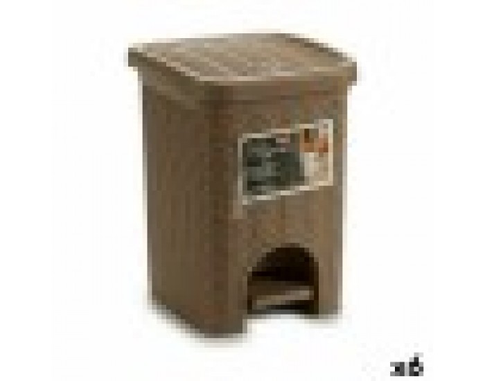 Кошче с педал Stefanplast Elegance Черен Бежов Пластмаса 6 L 20,5 x 28 x 20,5 cm (6 броя) Кошче с педал Stefanplast Elegance Черен Бежов Пластмаса 6 L 20,5 x 28 x 20,5 cm (6 броя)