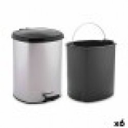 Кошче с педал Сребрист Пластмаса 6 L (6 броя) - Офис
