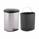 Кошче с педал Сребрист Пластмаса 6 L (6 броя) Кошче с педал Сребрист Пластмаса 6 L (6 броя)