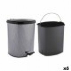 Кошче с педал Тъмно сив Пластмаса 6 L (6 броя) - Офис