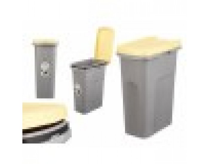 Кошче за боклук Stefanplast Жълт Сив Пластмаса 25 L (6 броя)
