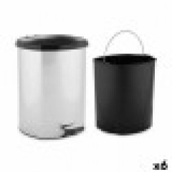 Кошче с педал Сребрист Пластмаса 11 L (6 броя) - Офис