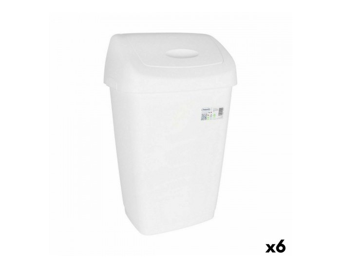 Кошче за боклук Tontarelli Aurora Накланящ се Бял 50 L (6 броя) Кошче за боклук Tontarelli Aurora Накланящ се Бял 50 L (6 броя)