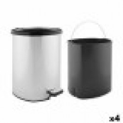 Кошче с педал Сребрист Пластмаса 20 L (4 броя) - Офис
