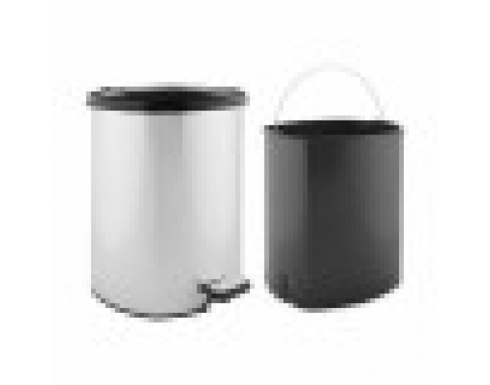 Кошче с педал Сребрист Пластмаса 20 L (4 броя) Кошче с педал Сребрист Пластмаса 20 L (4 броя)