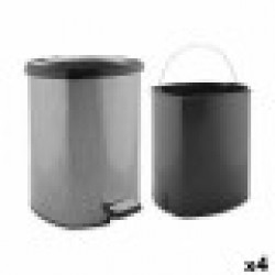 Кошче с педал Тъмно сив Пластмаса 20 L (4 броя) - Офис