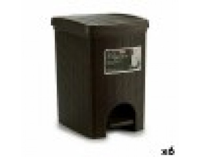 Кошче с педал Stefanplast Elegance Кафяв Пластмаса 20 L 27,5 x 38,5 x 31 cm (6 броя) Кошче с педал Stefanplast Elegance Кафяв Пластмаса 20 L 27,5 x 38,5 x 31 cm (6 броя)
