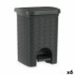 Кошче с педал Stefanplast Elegance Сив Пластмаса 20 L 27 x 39 x 30,5 cm (6 броя) - Офис