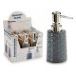 Дозатор за Сапун Керамика (6,5 x 15 x 8 cm) - Сив - Продукти за баня и WC