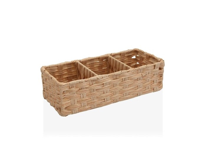 Кошница Светло кафяв 3 Отделения полиетилен (15,2 x 10,2 x 35,6 cm)