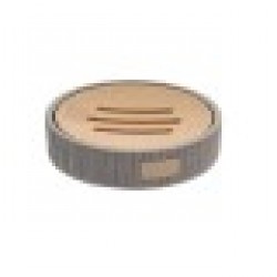 Cапунерка DKD Home Decor Сив (11 x 11 x 2,5 cm) - Продукти за баня и WC