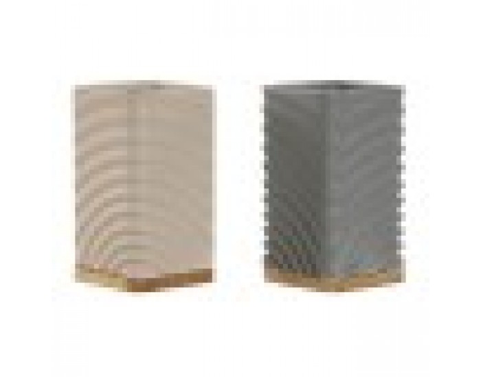 Поставка за четка за зъби Home ESPRIT Сив Сметана Бамбук Dolomite 7 x 7 x 12 cm (2 броя)