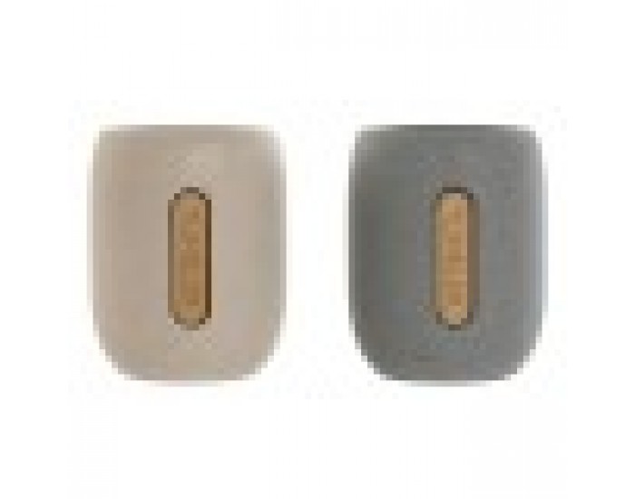 Поставка за четка за зъби Home ESPRIT Сив Сметана Dolomite 8,5 x 7 x 11 cm (2 броя)