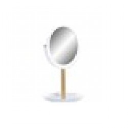 Огледало DKD Home Decor, Естествен Алуминий, Бял, Бамбук, PS, 17 x 17 x 31 cm - Продукти за баня и WC