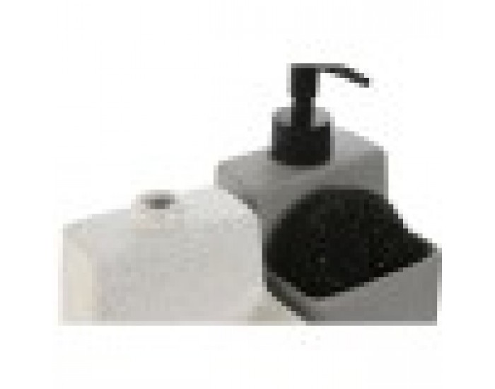 Cапунерка Home ESPRIT Бял Сив ABS Dolomite (2 броя)