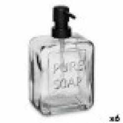 Дозатор за Сапун Pure Soap Кристал Черен Пластмаса 570 ml (6 броя) - Продукти за баня и WC