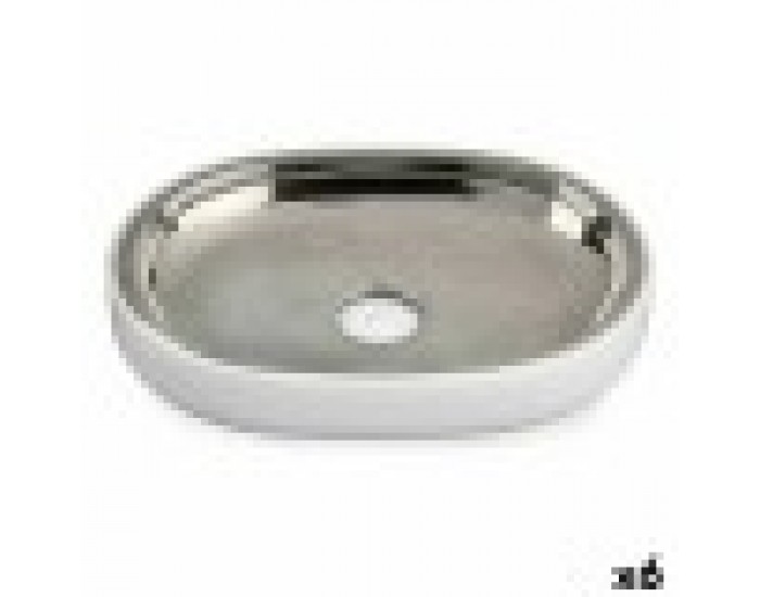 Cапунерка Сребрист Неръждаема стомана Бял Пластмаса 9,5 x 2,5 x 13 cm (6 броя)