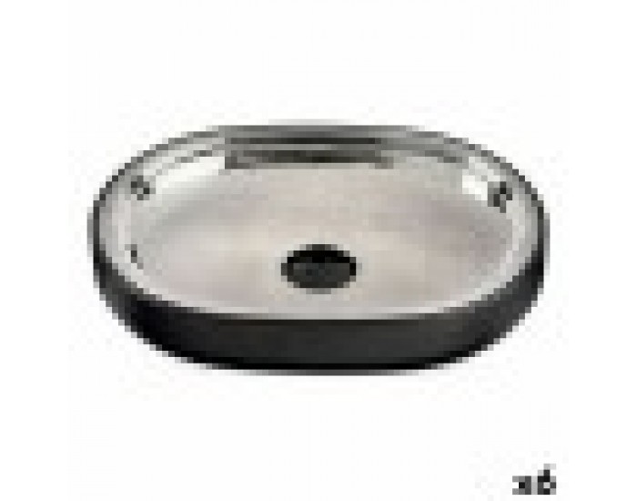 Cапунерка Черен Неръждаема стомана Пластмаса 9,5 x 2,5 x 13 cm (6 броя)