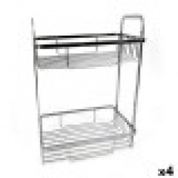 Стелажи за Баня Confortime Chromed Сребрист 29 x 18 x 39 cm (4 броя) - Баня