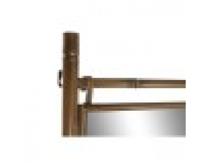 Поставка за кърпи DKD Home Decor Огледало, Метал, Горчица, 55 x 3 x 190 cm