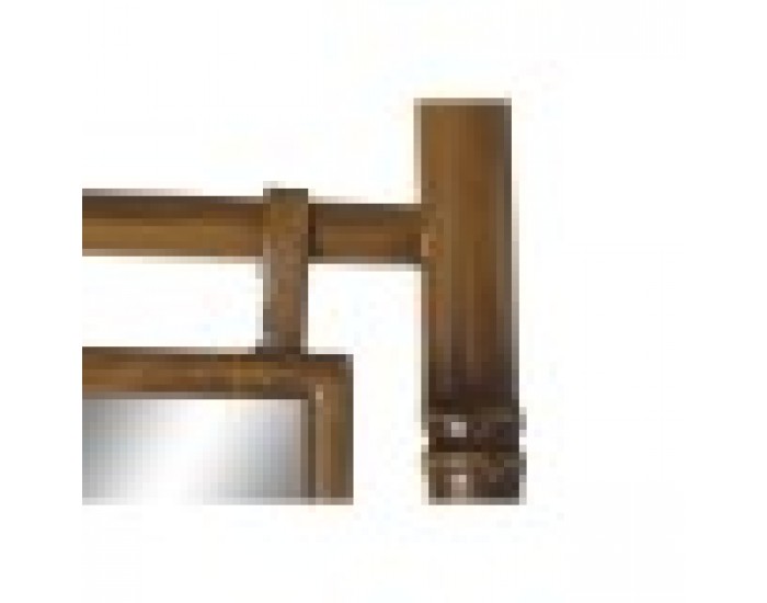 Поставка за кърпи DKD Home Decor Огледало, Метал, Горчица, 55 x 3 x 190 cm