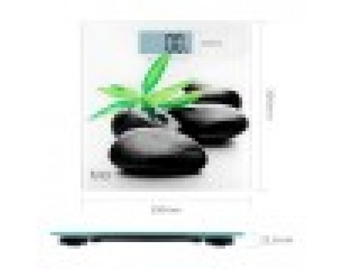 Електронен кантар за баня TM Electron Zen, Сив, Slim, 23 mm