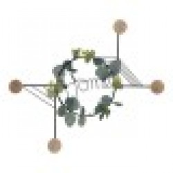 Стенна козирка DKD Home Decor Метал (43 x 4.5 x 36 cm) - Закачалки