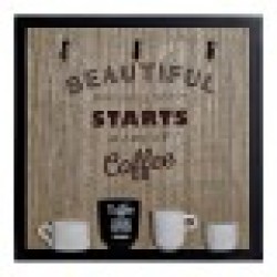 Стенна козирка DKD Home Decor Дървен Смола Дървен MDF (41 x 3 x 41 cm) - Закачалки