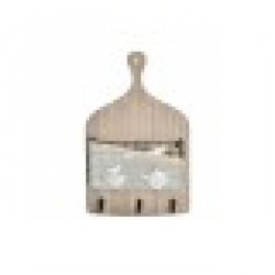 Стенна козирка DKD Home Decor Метал Дървен (23 x 9 x 36 cm) - Закачалки