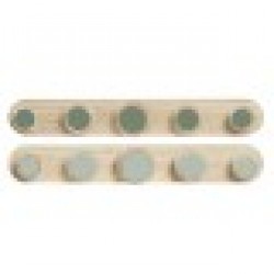 Стенна козирка DKD Home Decor Тропически Дървен MDF (48 x 6 x 7.5 cm) (2 pcs) - Закачалки