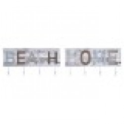 Стенна козирка DKD Home Decor Метал Дървен Плаж Моряк (45 x 5 x 23 cm) (2 броя) - Закачалки