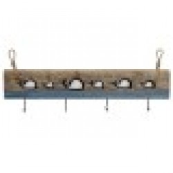 Стенна козирка DKD Home Decor Завършек със състаряващо покритие Метал Дървен (85 x 4 x 33 cm) - Закачалки